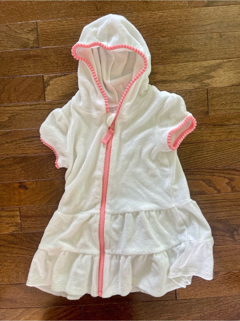Cat & Jack White Hooded Girls' Coverup